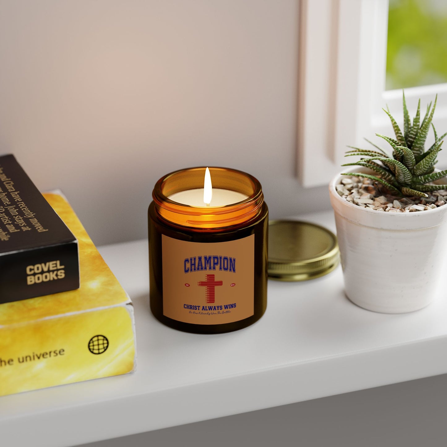 Champion Christ Always Wins Christian Scented Candle (4oz, 9oz)