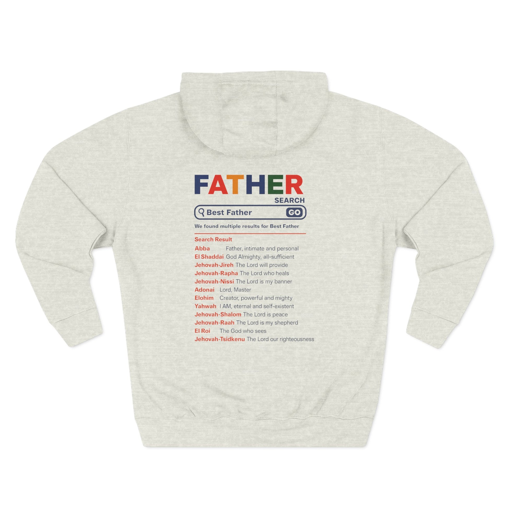 Father's Day Three - Panel Fleece Hoodie, Gift for Dad, Best Father Hoodie, Personalized Father Sweatshirt, Cute Dad Attire - ClaimedbyGodDesigns