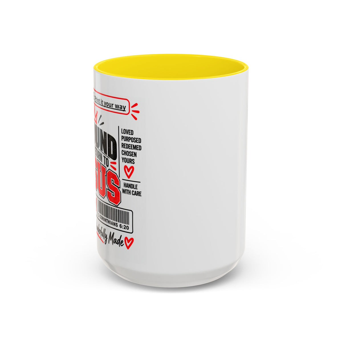 If Found, Return to Jesus Personalized Christian Coffee Mug — Called by Name Accent Mug (15oz)