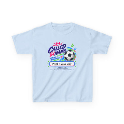 Youth soccer t-shirt, Called By Name Christian graphic tee