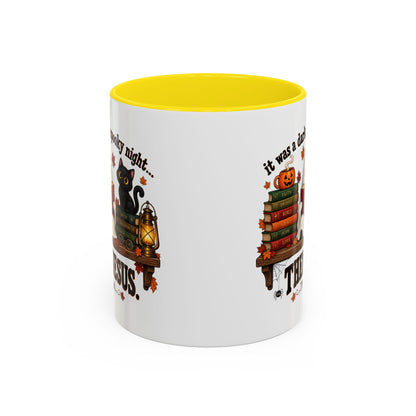 Halloween Christian Coffee Mug — “It Was a Dark and Spooky Night… Then Jesus” Accent Mug