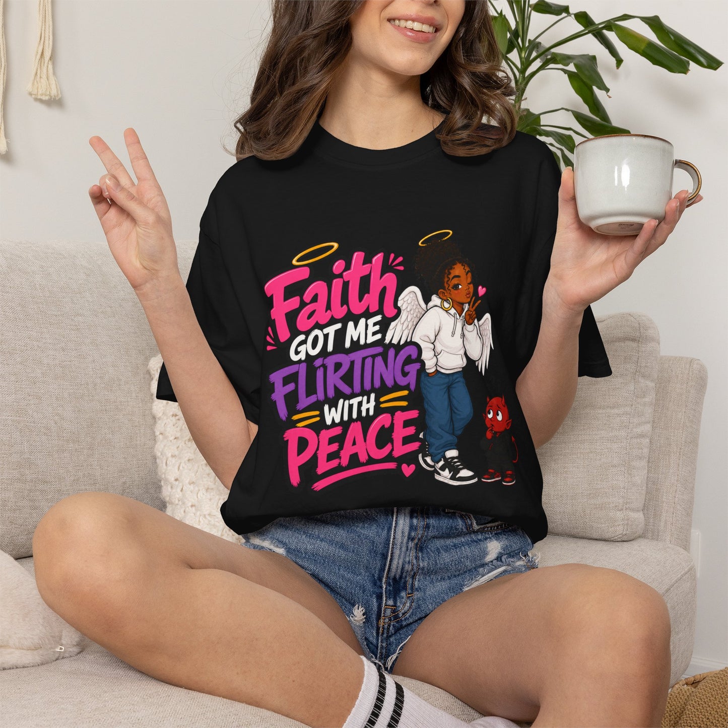 Faith Got Me Flirting With Peace T-Shirt