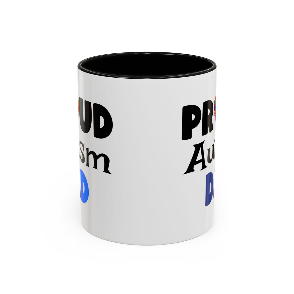 Proud Autism Dad Accent Coffee Mug - Perfect Gift for Fathers