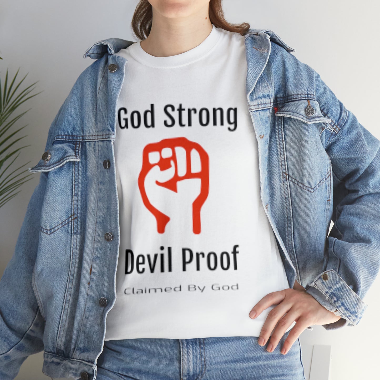 God Strong Devil Proof Unisex Heavy Cotton Tee