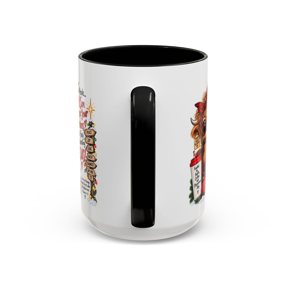 Dear Negative People… I’m Busy Celebrating Jesus! Christmas Cow Mug