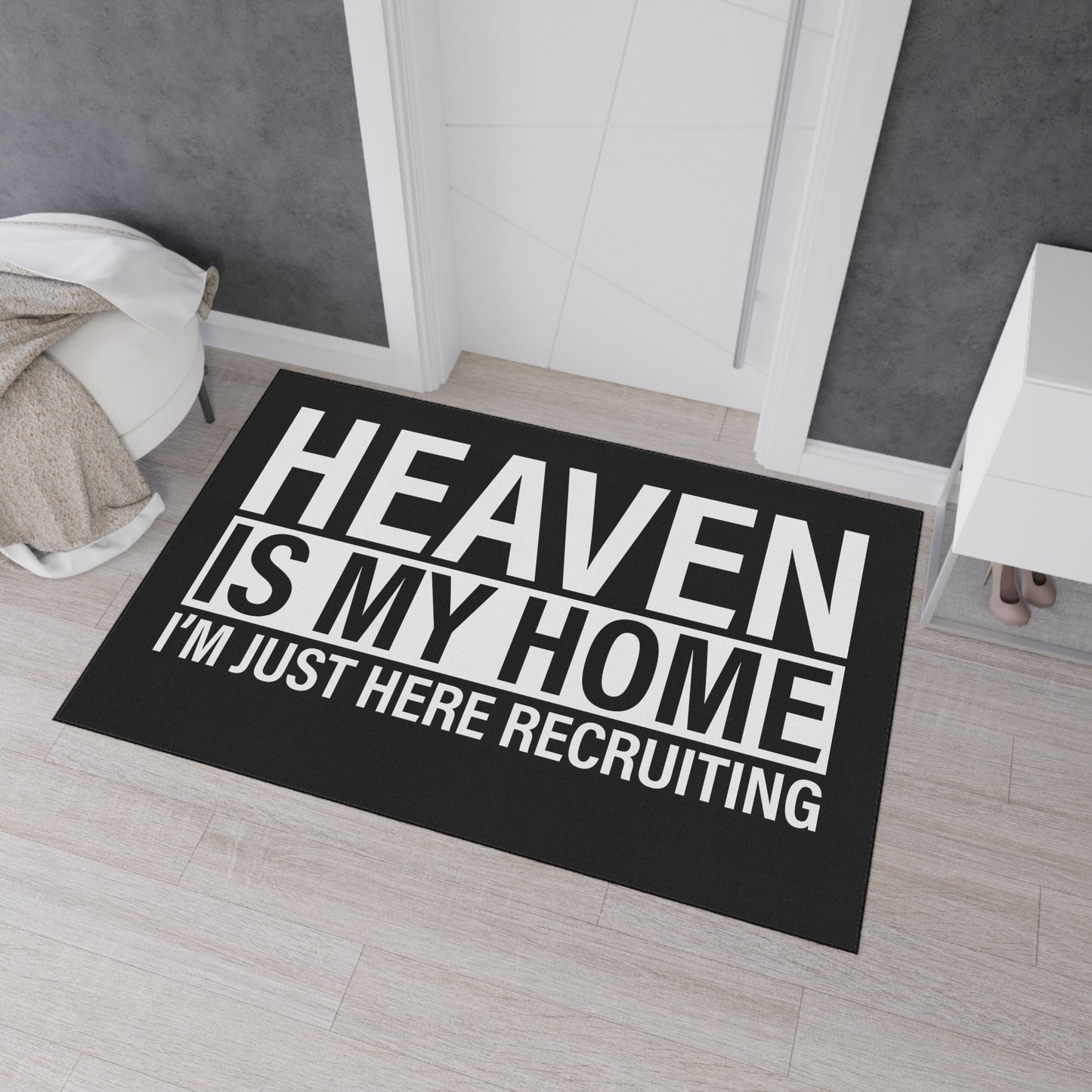 Christian Heavy Duty Floor Mat, Heaven Is My Home Decor, Religious Entryway Rug, Scripture Welcome Mat, Inspirational