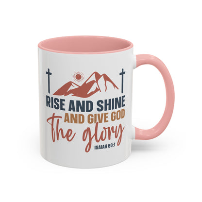 Christian Ceramic Mug - Give Him The Glory Accent Coffee Mug (11, 15oz)