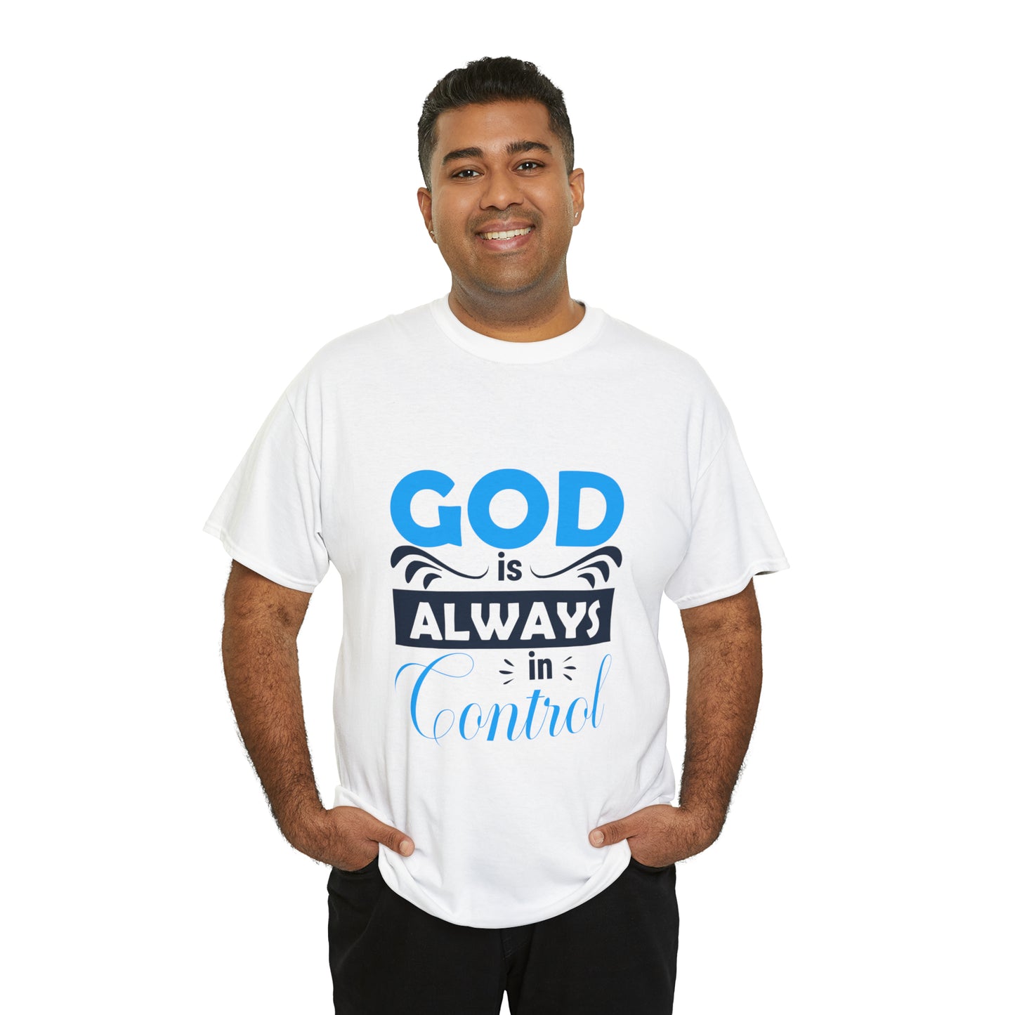 God Is Always In Control Unisex Heavy Cotton Tee