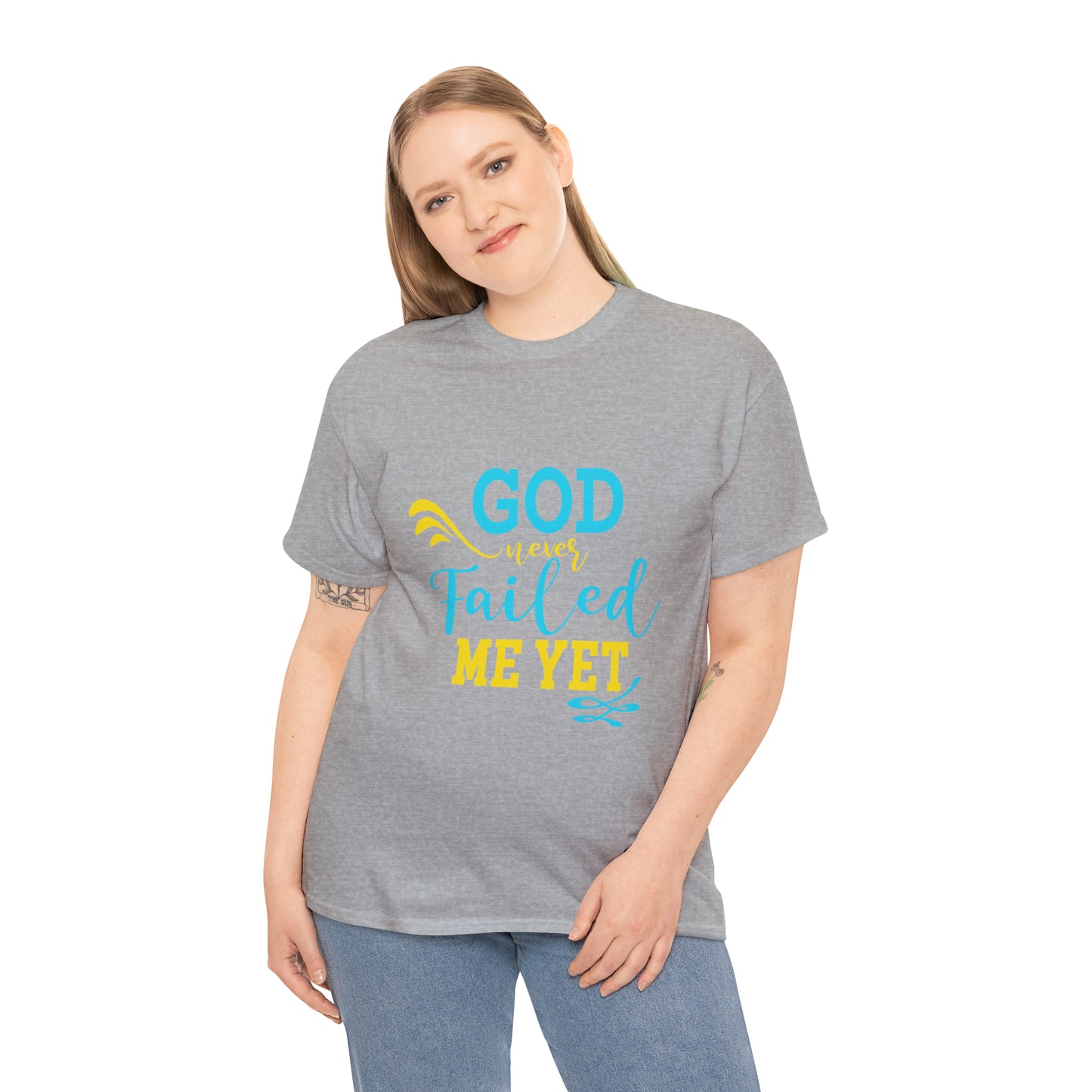 God Never Failed Me Yet Unisex Heavy Cotton Tee