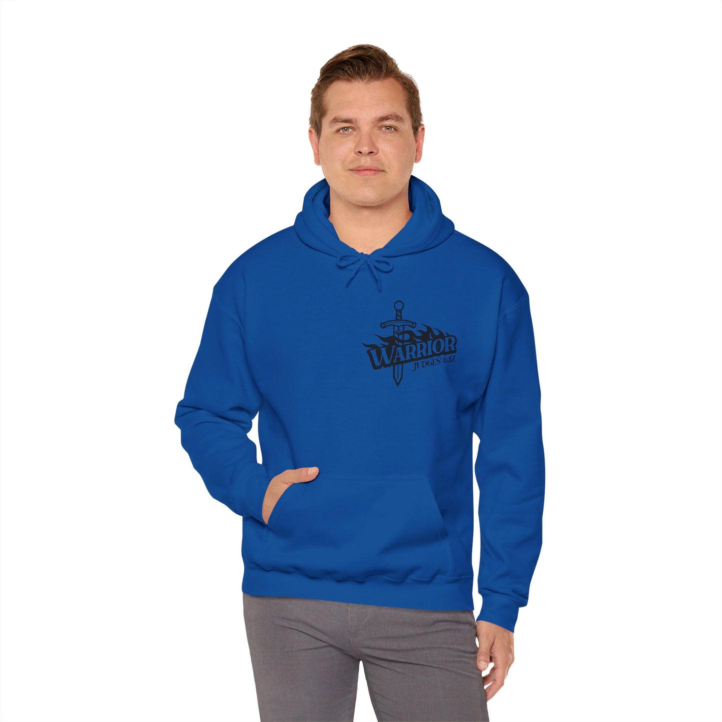 The Lord Is With You Mighty Warrior Unisex Christian Pullover Hooded Sweatshirt