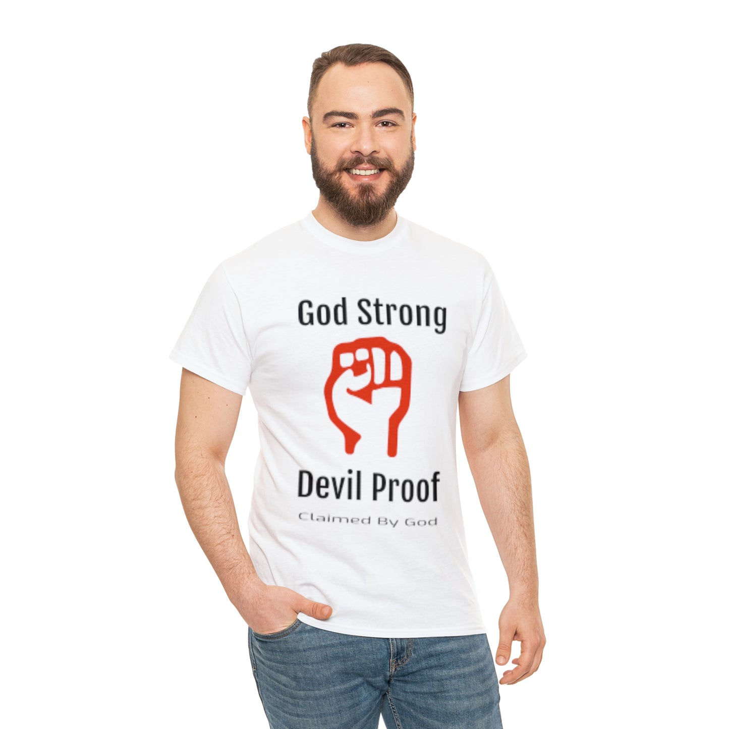 God Strong Devil Proof Unisex Heavy Cotton Tee