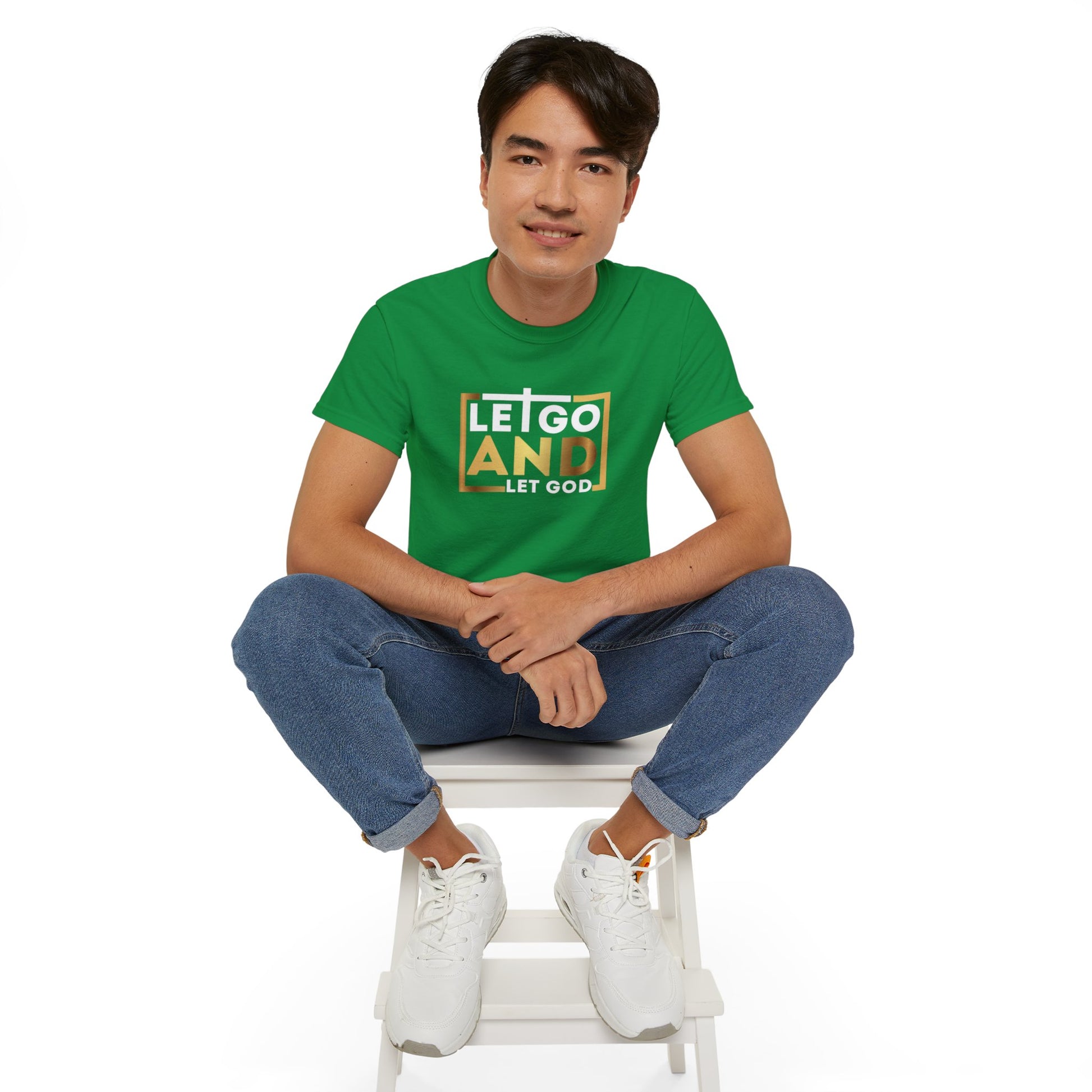 Let Go And Let God Unisex Christian Ultra Cotton Tee Printify