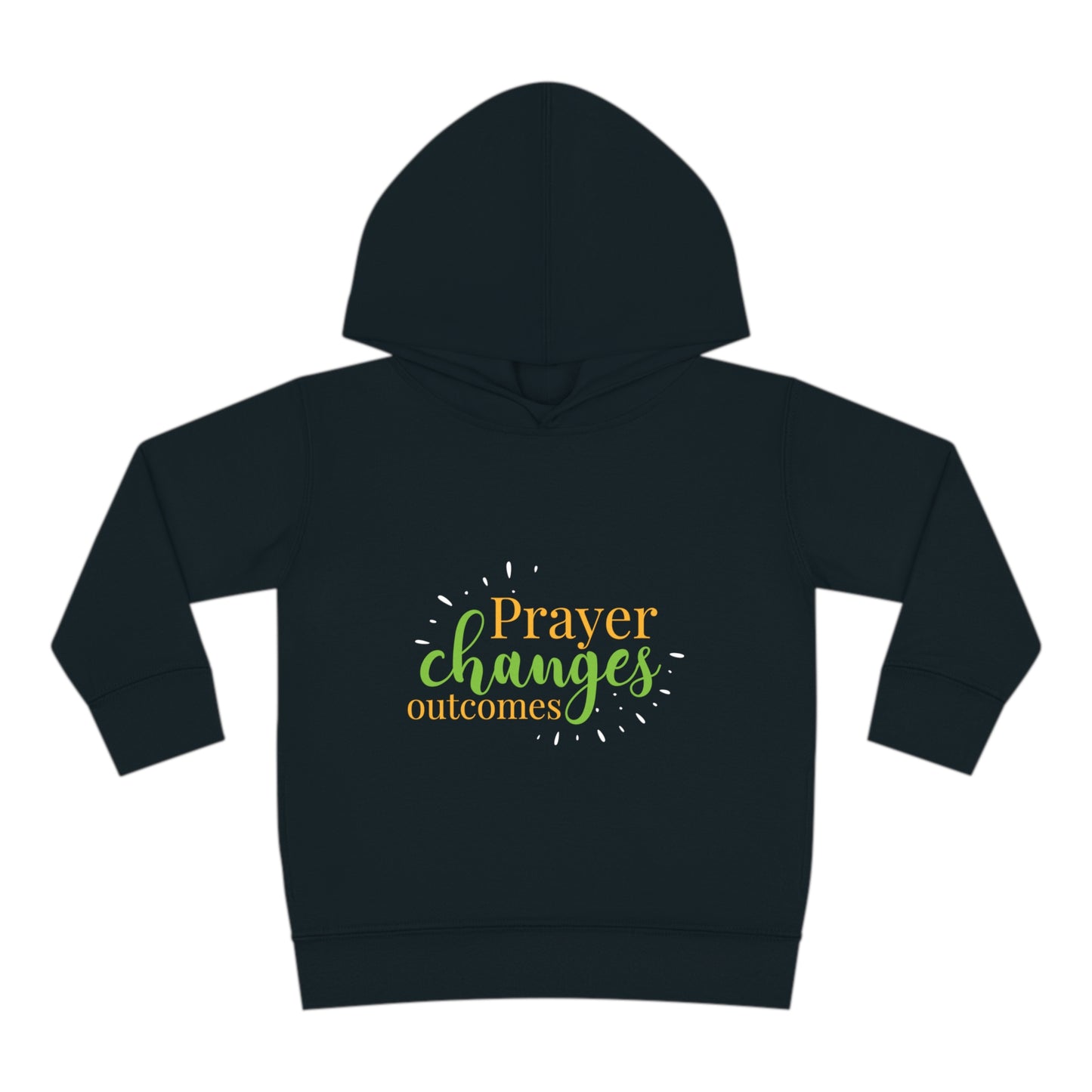 Prayer Changes Outcomes Toddler Christian Pullover Fleece Hoodie Printify