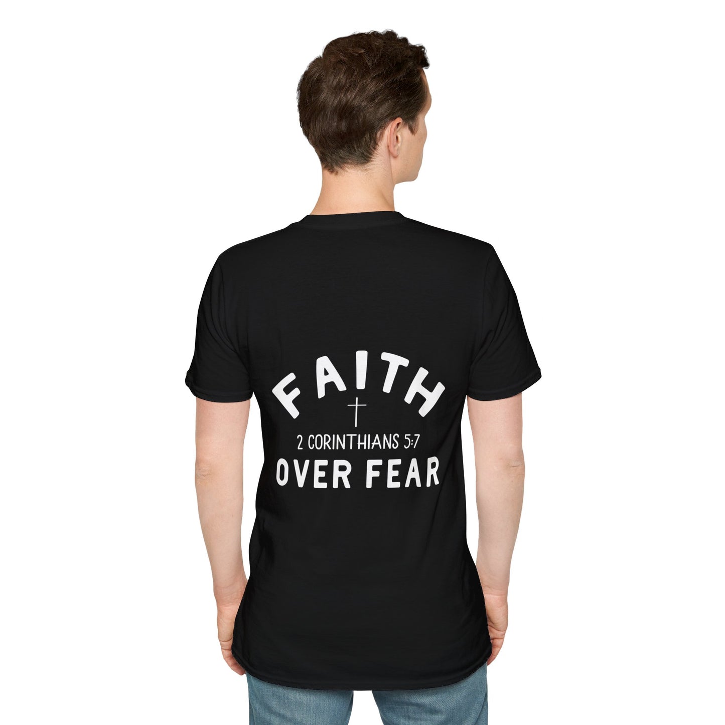 Faith Over Fear 3 Crosses   Christian Unisex T-shirt