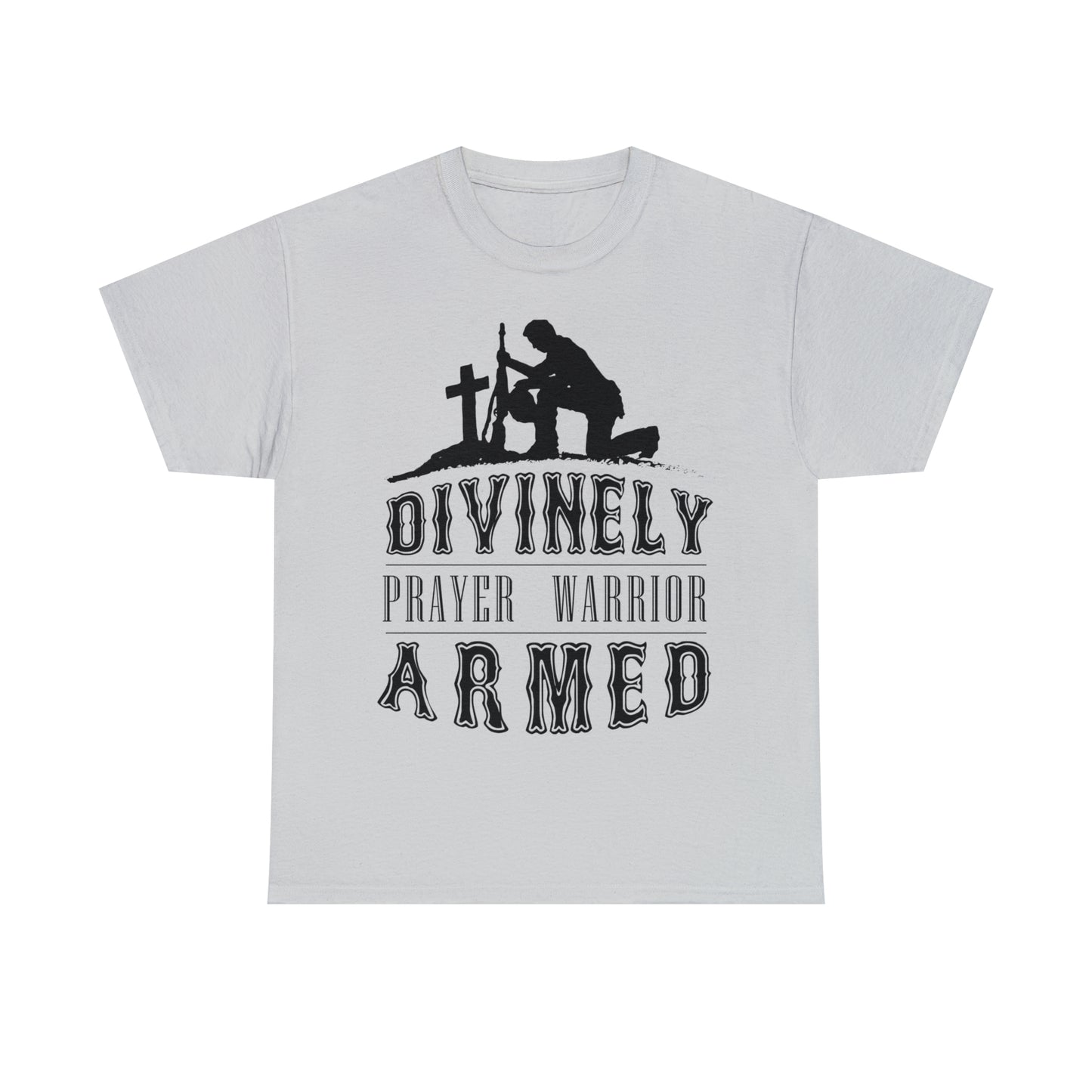 Divinely Armed Prayer Warrior Unisex Heavy Cotton Tee