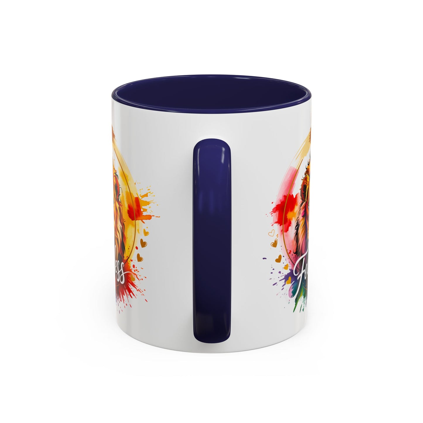 Fearless in Faith Lion Coffee Accent Mug - 11oz & 15oz Inspirational Drinkware