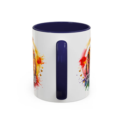 Fearless in Faith Lion Coffee Accent Mug - 11oz & 15oz Inspirational Drinkware