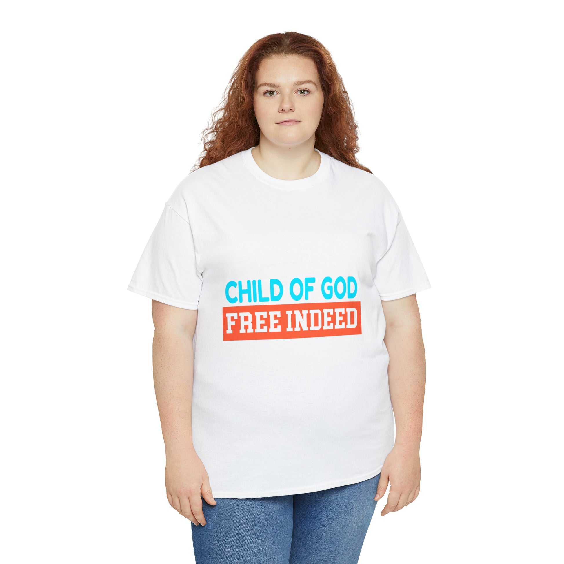 Child Of God Free Indeed Unisex Heavy Cotton Tee Printify