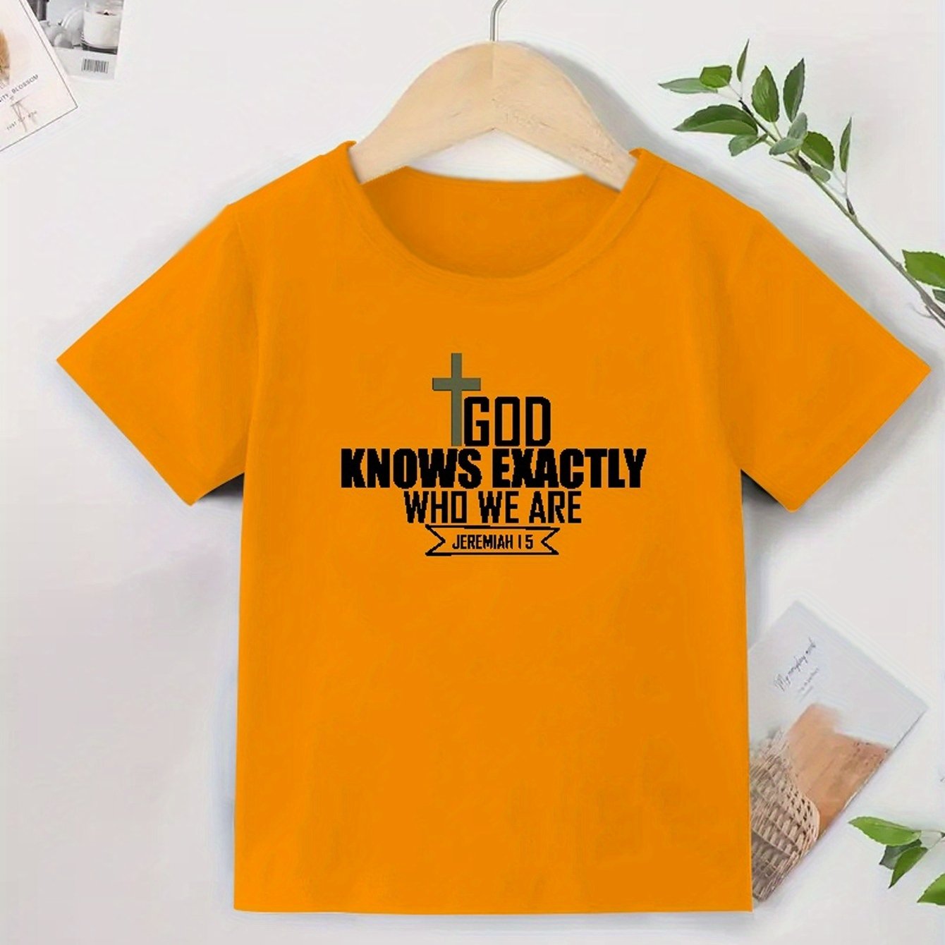 GOD KNOWS EXACTLY WHO WE ARE Youth Christian T-shirt claimedbygoddesigns