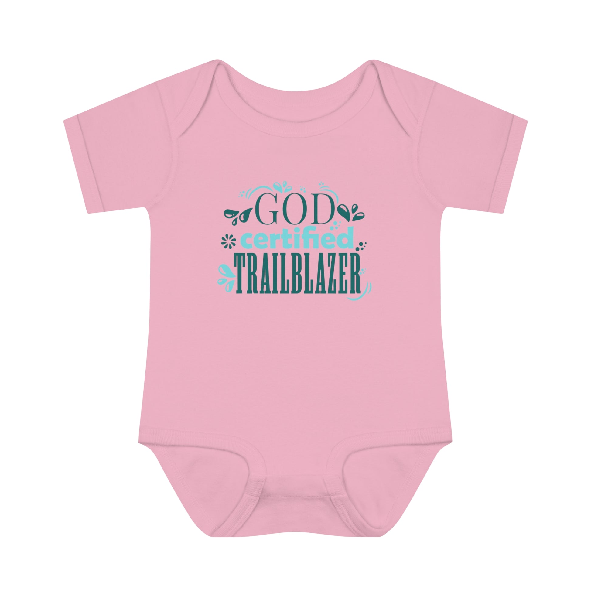 God Certified Trailblazer Christian Baby Onesie Printify