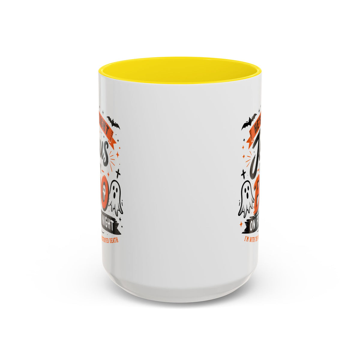 Christian Coffee Mug — "He's My Light, Jesus Is My Boo" Halloween Accent Mug