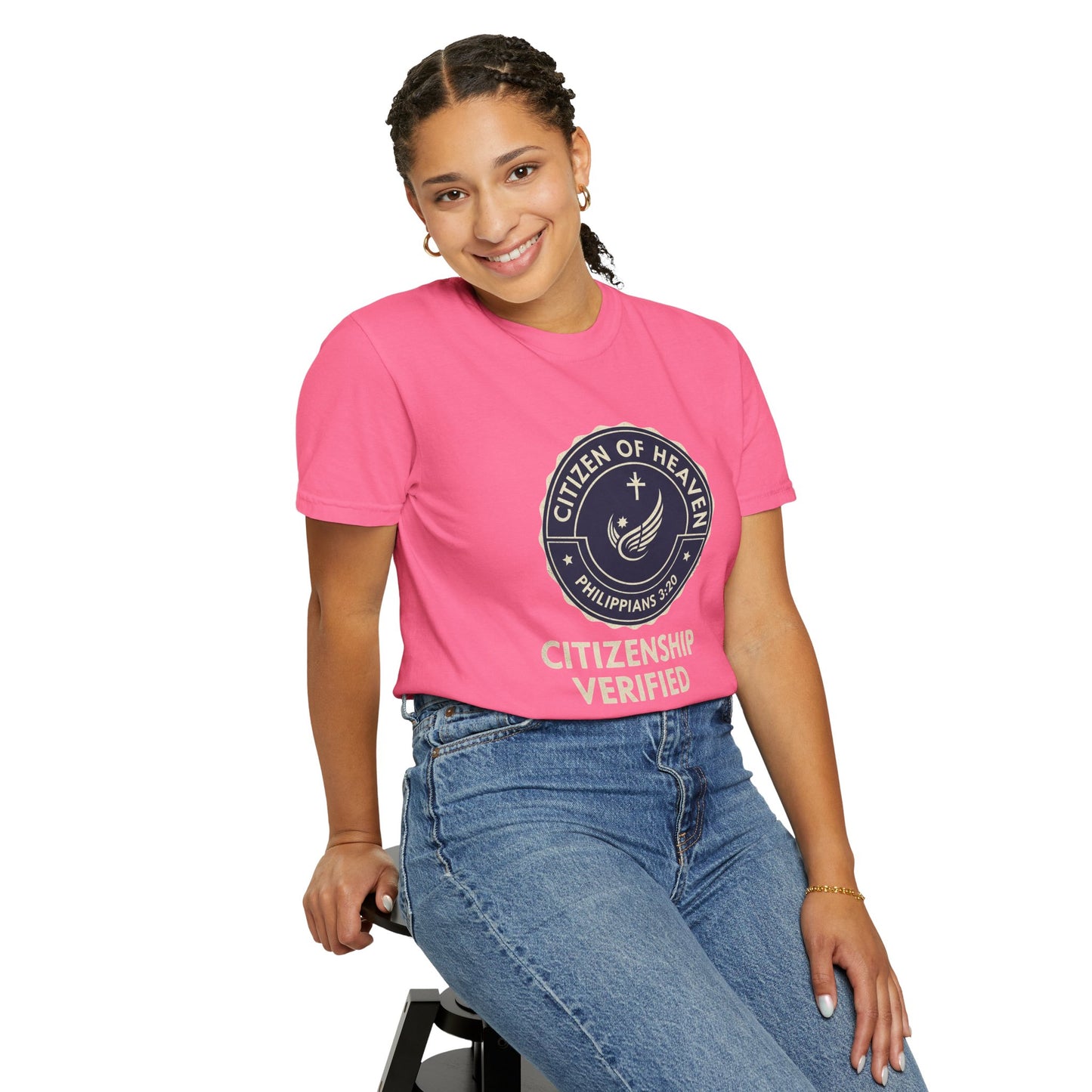 Citizen of Heaven T-shirt, Unisex Garment - Dyed Tee, Spiritual Gift, Christian Apparel, Faith - Based Fashion, Inspirational Top - ClaimedbyGodDesigns