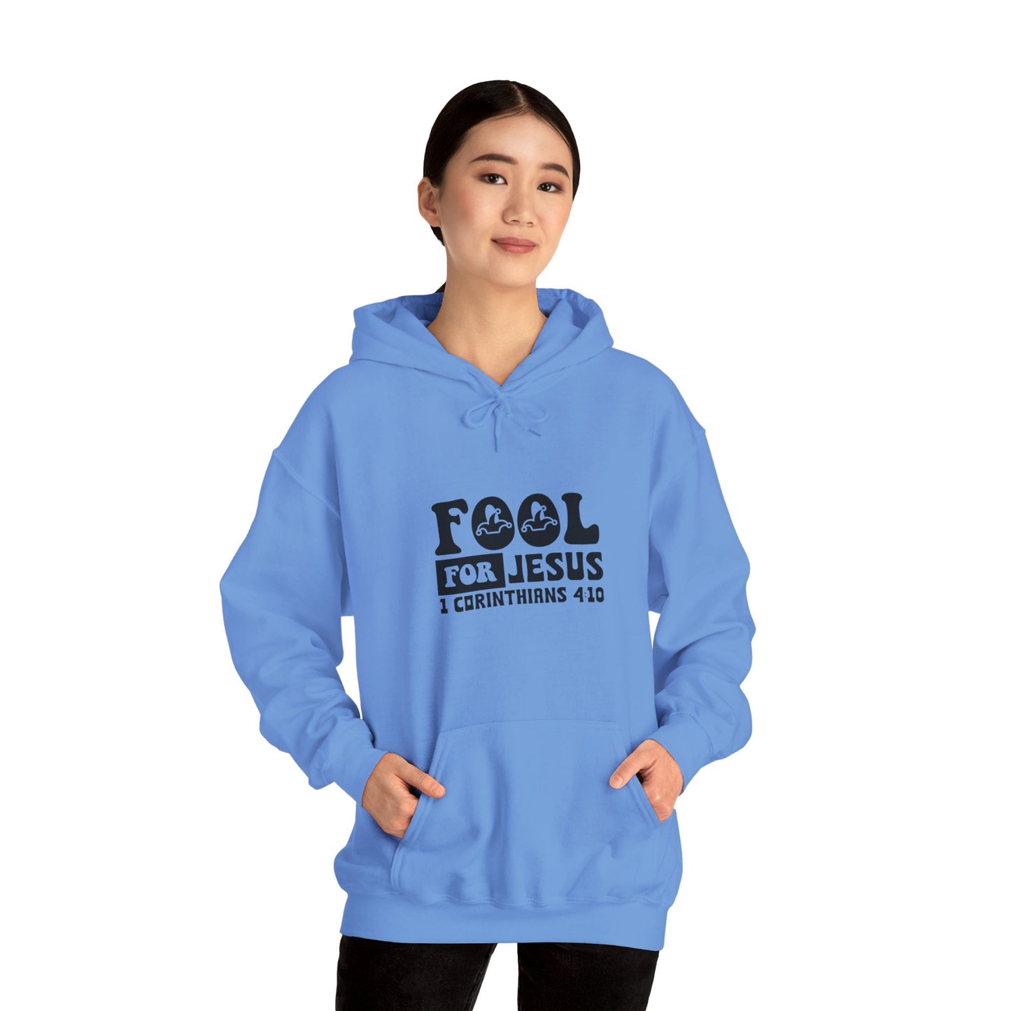 Fool For Jesus Funny Unisex Christian Hooded Pullover Sweatshirt