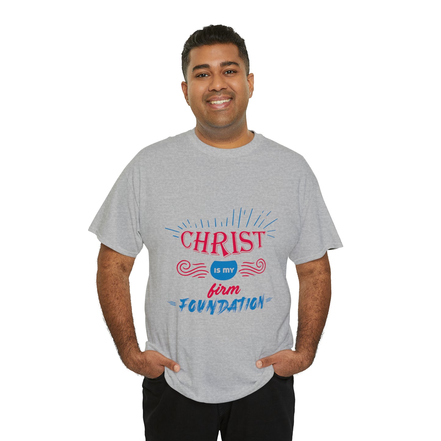 Christ Is My Firm Foundation Unisex Heavy Cotton Tee