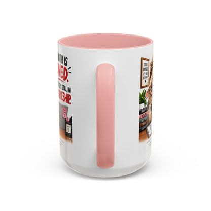 Saved & Sassy Sheep Coffee Mug — "My Mouth Is Saved, My Face Is Still In Discipleship" Accent Mug