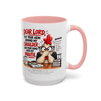 Christian Coffee Mug — "Dear Lord, Put Your Arm Around My Shoulder" Inspirational Ceramic Mug
