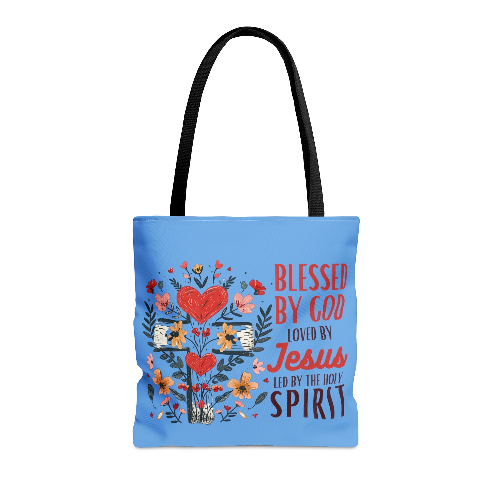 Blessed By God Loved By Jesus Led By The Holy Spirit Christian Tote Bag Printify