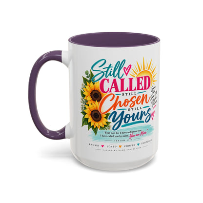 Still Called Still Chosen Inspirational Called By Name Coffee Mug with Sunflowers