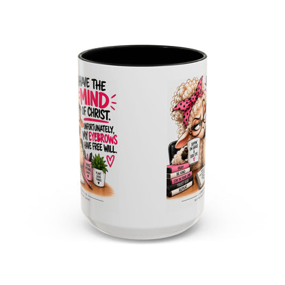 Christian Coffee Mug – "I Have the Mind of Christ" Funny Sheep Design (11/15 oz)