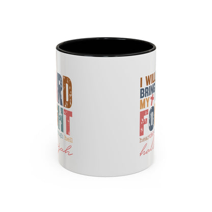 Inspirational Accent Coffee Mug - 'I Will Bring My Hard Fought Hallelujah' - 11oz & 15oz