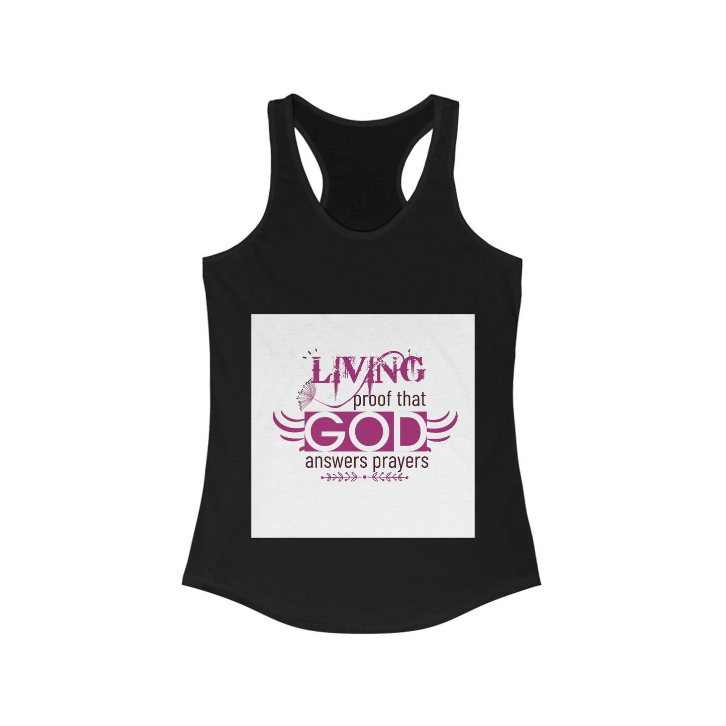 Living Proof That God Answers Prayers slim fit tank-top
