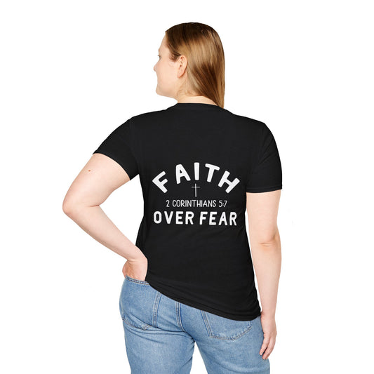 Faith Over Fear 3 Crosses  Christian Unisex T-shirt