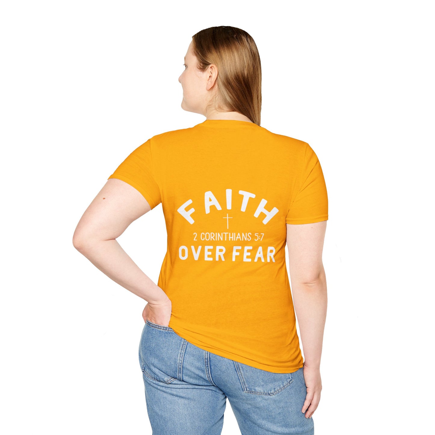 Faith Over Fear 3 Crosses   Christian Unisex T-shirt