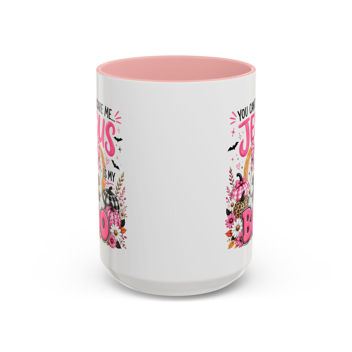 You Can’t Scare Me Jesus Is My Boo Coffee Mug — Halloween Christian Accent Mug