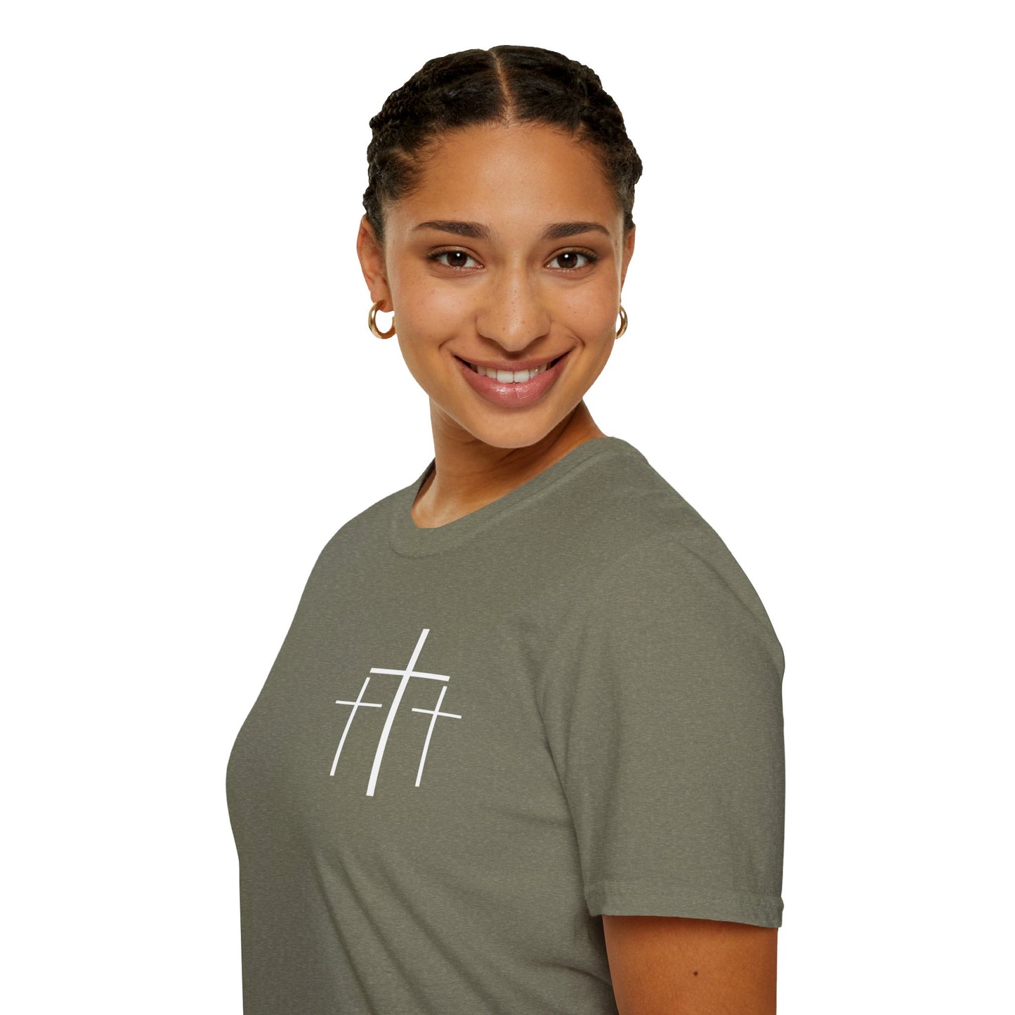 Faith Over Fear 3 Crosses   Christian Unisex T-shirt