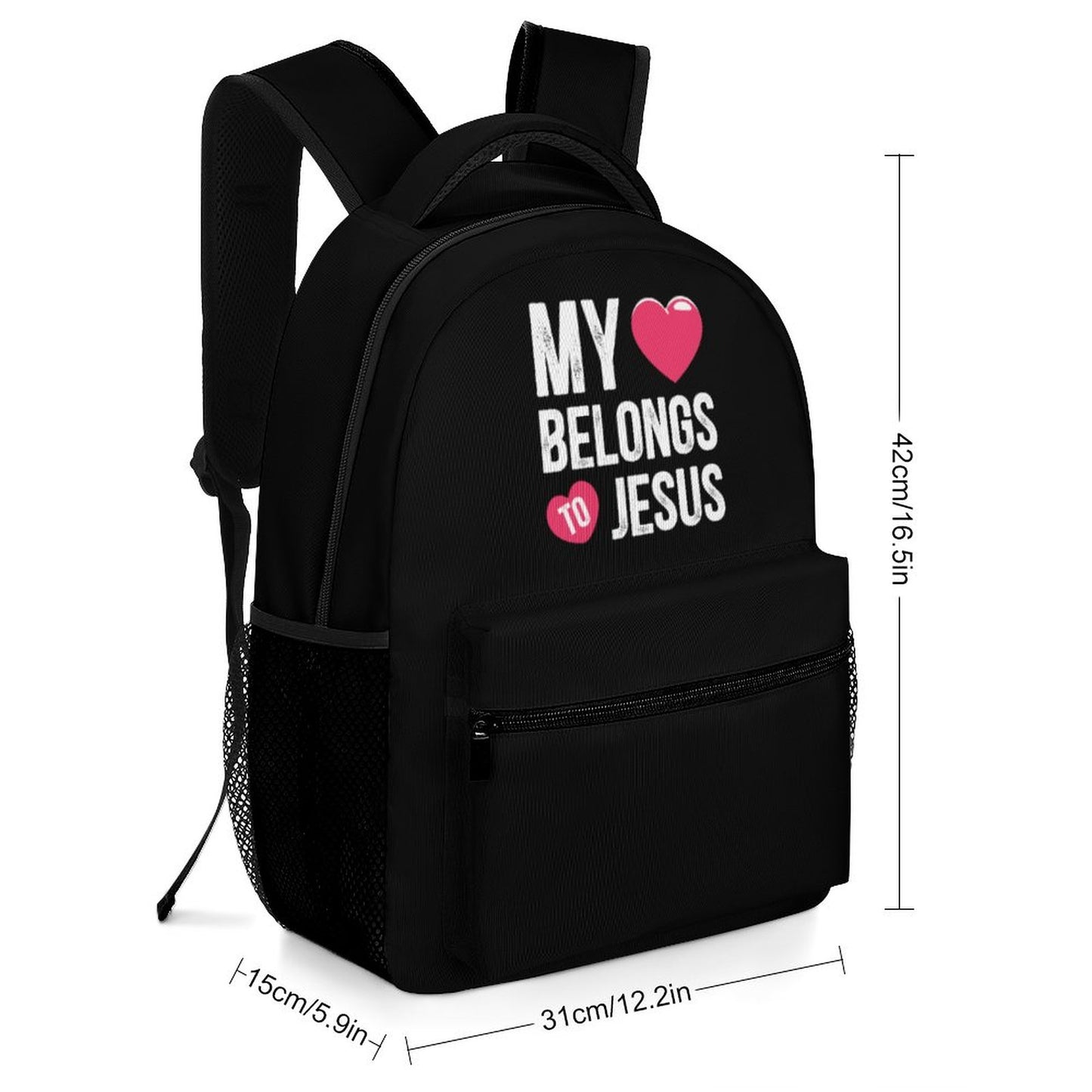 My Heart Belongs To Jesus Christian Children's School Backpack