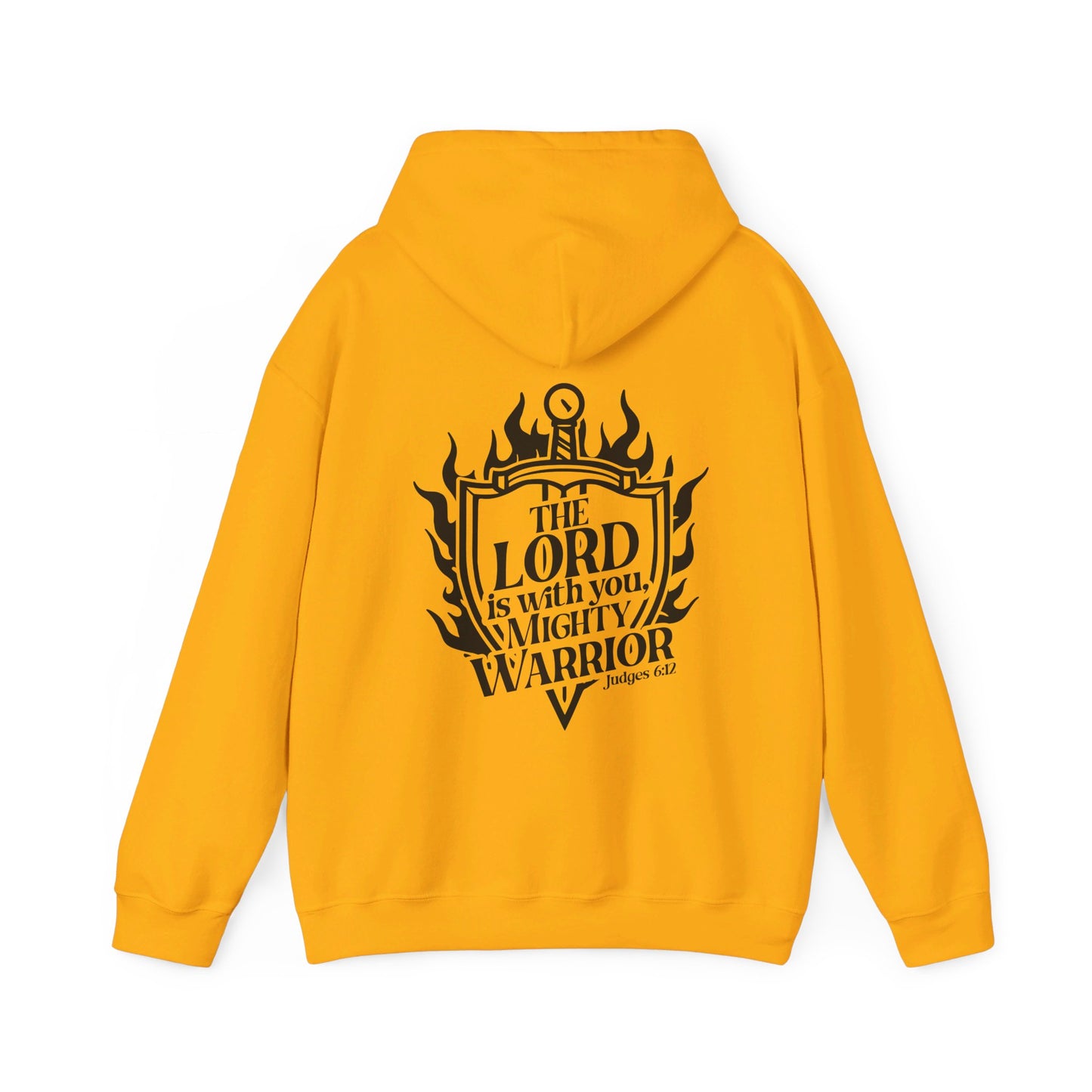 The Lord Is With You Mighty Warrior Unisex Christian Pullover Hooded Sweatshirt