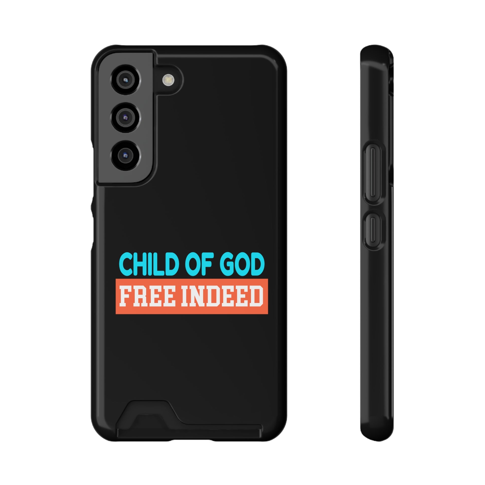 Child Of God Free Indeed Christian Phone Case With Card Holder Printify