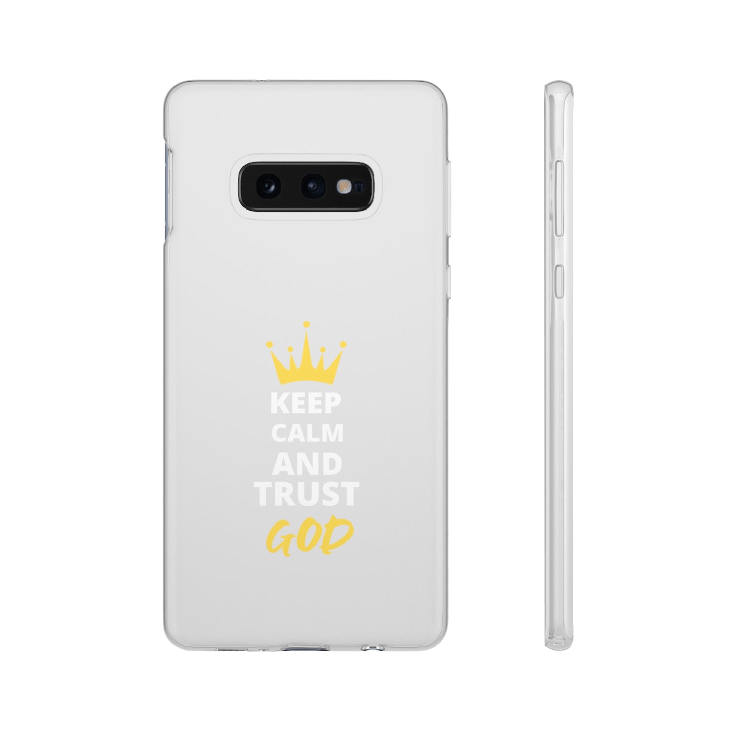 Keep Calm And Trust God Christian Flexi Phone Case Printify