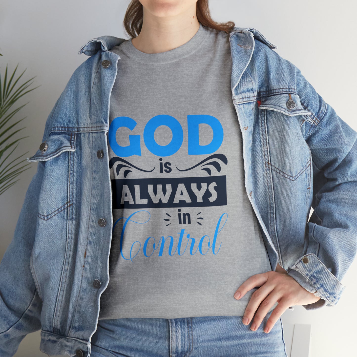 God Is Always In Control Unisex Heavy Cotton Tee