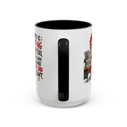 Inspirational Accent Coffee Mug — “The Lord Is Fighting My Battles” Faith Quote (11/15oz)