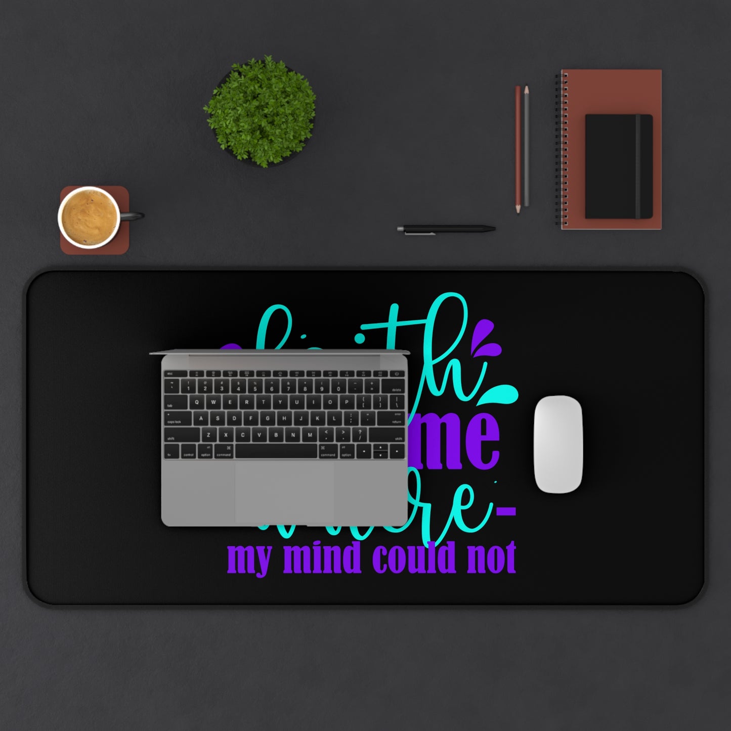 Faith Took Me Where My Mind Could Not Christian Computer Keyboard Mouse Desk Mat