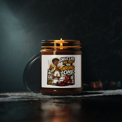 Soy Candle — 'Smells Like the Wrong One' Amber Jar Scented Candle