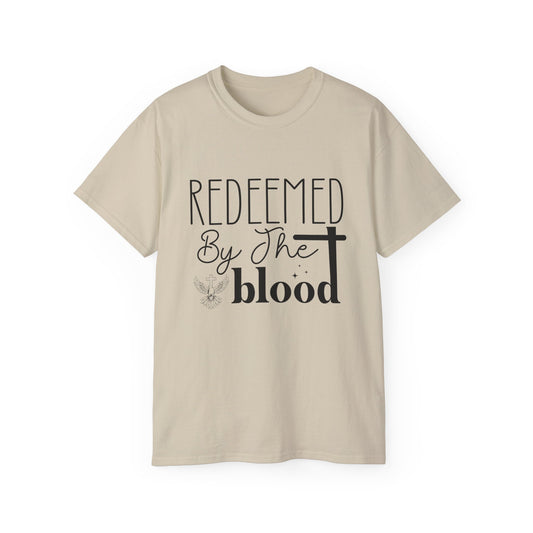 REDEEMED BY THE BLOOD Unisex Christian Ultra Cotton Tee Printify