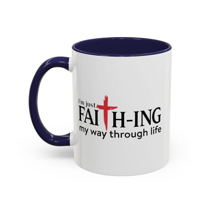 Faith-Inspired Coffee Accent Mug - Motivational Drinkware for Daily Inspiration