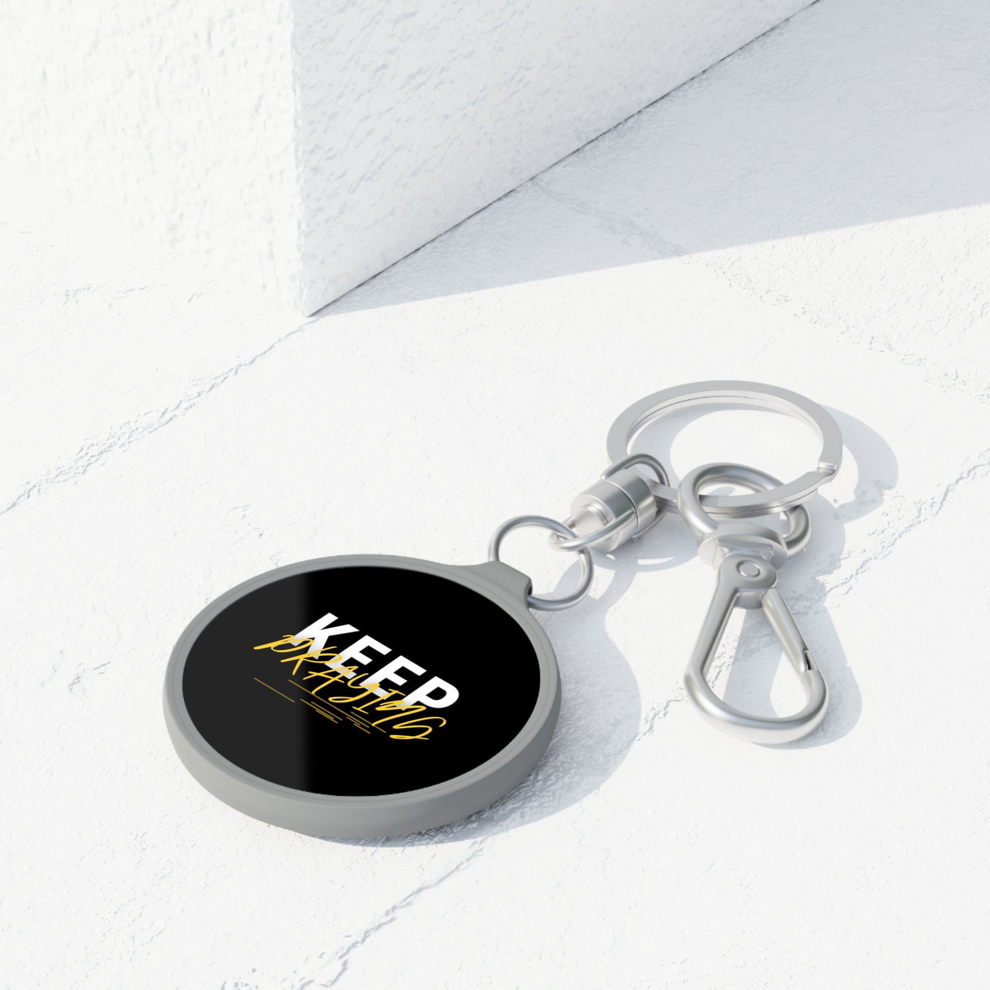 Keep Praying Christian Key Fob Printify